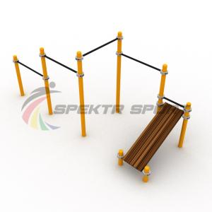 Купить Каскад турников со скамьей для пресса Воркаут SP WRK-12_76mm в Кызыле 