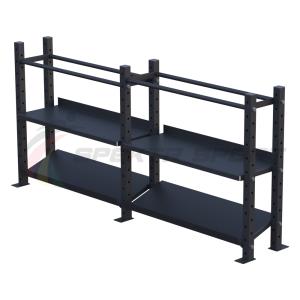 Купить Модульный стеллаж для гантелей, гирь и медболов 2580х430х1200 (2 секции) в Кызыле 