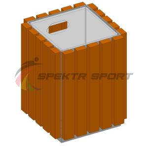 Купить Урна металлическая в деревянной обрешетке SP МФ400 в Кызыле 