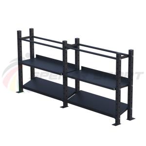 Купить Модульный стеллаж для гантелей, гирь и медболов 3780х430х1200 (2 секции) в Кызыле 